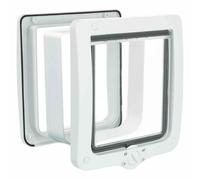Puerta gatera 4 funciones con túnel XL - Trixie - Tamaño: XL | Color: Blanco