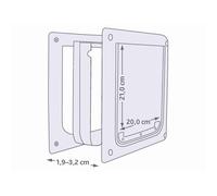 Puerta de libre paso 2 vías XS-S 25 × 29 cm blanca