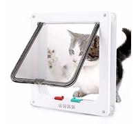 Gateras para Puertas,Gateras para Puertas de Cristal,Puerta Gatos Entrada y Salida Puerta Magnética,Fácil de Instalar con Marco Telescópico,para Gatos, Gatitos y Perro Perrito,M 19 * 19.7 * 5.3cm