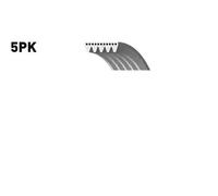 GATES Correa trapezoidal nervada para MITSUBISHI: Pajero, Carisma, Shogun, L200, Space Star, DEBONAIR & VOLVO: S40, V40 (Ref: 5PK1343)