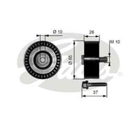 GATES Desviación Papel de Liderazgo Trapezoidal para VW Golf V 3.2 R32 4motion