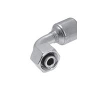 Gates Fluid Power 7100-19676-5 - Manguera de montaje para grifo, 12 G25FDHORX90 Mega Crimp DIN 24 Deg Cono con anillo O, serie pesada 90 Deg Swept codo, hembra