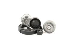 Gates Juego correas trapeciales poli V K076PK1873 Caucho Compatible con VW Polo, SKODA Fabia, SEAT