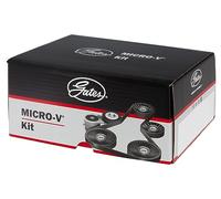 GATES Juego de correas trapeciales poli V K096PK2403 Caucho