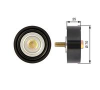 GATES T36012 Polea inversión/guía correa poli V