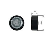 Polea tensora/guía, correa trapezoidal GATES T36413