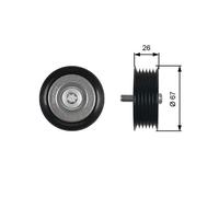 Rodillo tensor de la correa trapezoidal T36438 GATES para MERCEDES-BENZ SLK