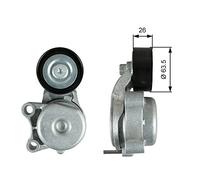 GATES Polea tensora, correa auxiliar servicios para JEEP: Grand Cherokee & CHRYSLER: 300C (Ref: T39343)