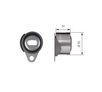 GATES T41157 Polea tensora correa dentada