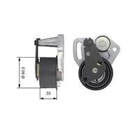 GATES T43107 Polea tensora correa dentada Rodillo tensor de la correa de distribución Polea tensora de la correa de distribución Polea tensora de banda de distribucion