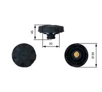 GATES Tapón, depósito de refrigerante para BMW: Série 7, M4, M8, M6, X6, M3, Série 6, Série 5, M5, X7, Série 4, X5, Série 3, XM, Série 8 (Ref: RC248)