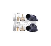 GATES TH704K1 Termostato refrigerante con carcasa (cárter) con juntas 87°C 83°C Compatible con VW Polo V Hatchback 6R1, 6C1 Polo IV Hatchback 9N, 9A, SKODA Fabia II Combi 545 Fabia II Hatchback 542