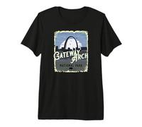 Gateway Arch National Park - Recuerdo Vintage de Vacaciones Camiseta Premium
