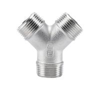 GatherTOOL 1 Pieza Macho/Hembra/Macho roscado 3 vías T Accesorio de tubería 1/4 "3/8" 1/2 "3/4" 1 "2" BSP roscado SS304 Acero Inoxidable multifunción (Color : 5, Size : 1/2")