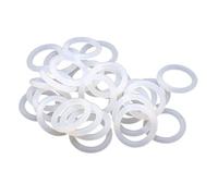 GatherTOOL 10 Uds CS 3mm Junta tórica Blanca OD 10~100mm Juntas tóricas de Silicona de Calidad alimentaria Anillo de Silicona Junta de Alta Temperatura (Color : 10Pcs, Size : OD 13mm ID 7mm)
