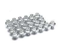 GatherTOOL 25pcs / Lot Ruedas de plástico Reductores Se Adapta Ah/DS Serie Rueda Llantas Tapa Tornillo de Banda Llantas Epas066g (Color Name : Silver)