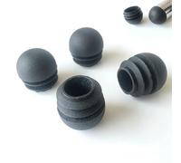 GatherTOOL 4 uds./12 Uds. Tubo de Acero for Muebles tapón de Goma Redondo Cabeza esférica tapón de plástico Redondo Extremo 16-35mm Cubierta de pie de Silla Accesorios for Muebles (Color : 4pcs 38mm)