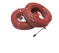 GatherTOOL Cable Calefactor de Fibra de Carbono de 15-100 Metros, 33 Ohm/m, 3Mm, líneas de Cubierta de Goma de Silicona mejoradas for Cable de Suelo cálido (Color : 100m)