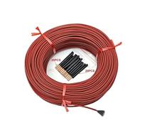 GatherTOOL Cable de calefacción de Goma de Silicona de 100 Metros, 12K, 33Ohm/m, 3Mm, actualización de Fibra de Carbono, líneas de calefacción de Chaqueta de Silicona for Cable de Suelo cálido
