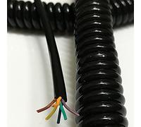 GatherTOOL Cable en Espiral for automóvil, Cable en Espiral electrostático de 6 núcleos/8 núcleos, Cable en Espiral de Alambre de Cobre Desnudo Trenzado for máquinas Herramientas CNC, 1 ud.