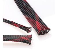 GatherTOOL Cables de prensaestopas de Alambre de Aislamiento de 5/10M Funda Trenzada roja y Negra Extensible 2/4/6/8/10/12/15/20/25mm Fundas de Cable (Color : 5M, Inside Diameter : 15mm)