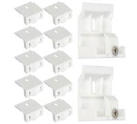 GATHINESS 10 Soportes para Persianas Plegables de Plástico y Metal Fuerte Sujeción para Decoración del Hogar y DIY en Color Blanco