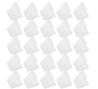 GATHINESS 100 Piezas de Soporte de Código de Esquina Angular de Plástico Blanco con Tornillos para Fijar Cuñas Inferiores y Reparar Fondos Hundidos de Cajones en Muebles y Armarios