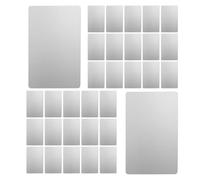 GATHINESS 100 Piezas Lámina de Aleación Metálica para Grabado Láser, Placa Metálica Resistente de 86x54x0.21mm, Adecuado para Pruebas Iniciales y Etiquetas Personalizadas en Metal Plata