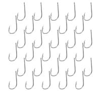 GATHINESS 100 Unidades Anzuelos Circulares Resistencia Flexión de Acero al Carbono Doble Púas y Diseño de Superficie Suave, Tamaño 4 para Pesca de Pulpo y Cebo Fresco