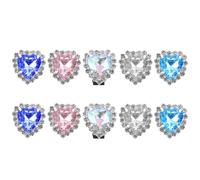 GATHINESS 12 Clips para Cordones de Zapatos con Piedras Sintéticas en Aleación de Aluminio, Diseño de Forma, Adorno Rápido y Creativo para Calzado Casual Color Aleatorio
