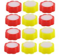 GATHINESS 12 Esponjas Mojadas de Contador Forma de Flor para Oficina y Bancos, Accesorio para Contar Dinero Material Esponja y Plástico, Paquete de 12 Unidades