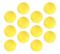 GATHINESS 12 Piezas Balones de Entrenamiento de Golf Amarillas | Resina Sintética y Goma, Uso Exterior Deportivo, Pensadas Práctica Controlada