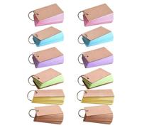 GATHINESS 12 Piezas Tarjetas de Palabras de Colores para Estudio con Anillo Metálico y Papel Ligero para Sesiones de Aprendizaje y Actividades Aula