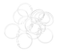 GATHINESS 12piezas Ganchos para Cortina de Ducha Transparentes de Plástico Anillas Redondas con Diámetro Interior Resistentes y Fáciles de Instalar para Baño y Cocina