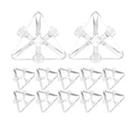 GATHINESS 12piezas Soportes de Esquina Acrílicos Triangulares Transparentes con Rivetes para Vitrinas y Cajas de Exhibición Fijación para Estantes y Mostradores de Joyería