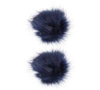 GATHINESS 2 Bolas Decorativas de Lana Artificial Azul Banda Elástica de 8-9cm para Zapatos y Ropa, Accesorio Suave y Multifunción para Amigas