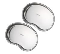 GATHINESS 2 Piezas Bandeja Dentaria de Acero Inoxidable Curva para Extracción de Dientes Unidades Resistente y Fácil de Limpiar para Clínicas y Salones de Belleza