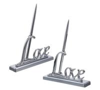 GATHINESS 2 Piezas Bolígrafo de Boda con Soporte Corazón para Firmar
