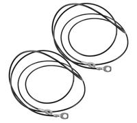 GATHINESS 2 Piezas Cable de Acero para Poleas de Gimnasio, 2,5m Negro | Alambre Galvanizado Núcleo de Fibra, Extremos de Fijación, para Máquinas y Mantenimiento en Casa