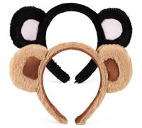 GATHINESS 2 Piezas Diadema de Peluche Orejas de Oso Tridimensionales, Elástica y Creativa para Fiestas de Cosplay, Halloween y Fotos Navideñas