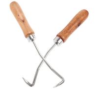 GATHINESS 2 Piezas Gancho de Limpieza Mango de Madera y Metal Herramienta Segura para Limpiar Cera de Abejas para Colmenas de Apicultura en Colmenas y Accesorios