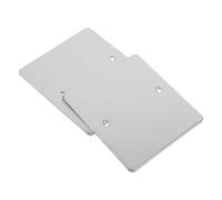GATHINESS 2 Piezas Placa Ciega de Acero Inoxidable para Enchufe y Interruptor, Cuadrada de 12x12 Cm, Resistente a Deformaciones, Protege Habitación del Hogar