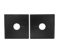 GATHINESS 2 Piezas Placa de Brida Cuadrada de Abs Negra con Orificio de 22mm para Grifos, Instalación Rápida y Organización de Interruptores en Hogares y Oficinas