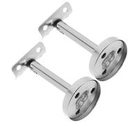 GATHINESS 2 Piezas Soporte para Montaje en Pared de Pasamanos de Escalera de Acero Inoxidable Redondo Diseño Moderno y Minimalista, Adecuado para Pasamanos Rectos en Hogares y Pasillos