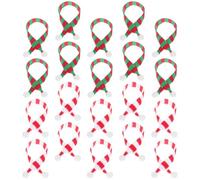 GATHINESS 20 Mini Bufandas Navideñas de Tejido Suave y Cómodo para Muñecas y Pequeños Juguetes, Accesorio Festivo Que Añade Ambiente Navideño en Temporada de Vacaciones