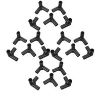 GATHINESS 20 Piezas Conector 3 Way para Armario de Tela y Zapatero, Plástico Negro, 12mm de Diámetro Interior, Unión en T de 90°, para Barras de Perchero y Muebles de Entrada y Dormitorio
