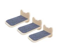 GATHINESS 3 Piezas Estante Modular con Diseño para Actividades Dinámicas para Gatos de Madera Color Caqui y Escalera para Jugar en Interiores