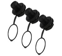 GATHINESS 3 Piezas Válvula de Aire Espiral de Repuesto para Botes Inflables y Kayaks Tapón de Aire de Plástico Negro Construcción Antileak