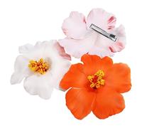 GATHINESS 3 Pinzas Cabello Material Eva en Forma de Flor Flores Hawaianas Diseño Resistente y Cómodo Pack de 3 Unidades para Vacaciones y Natación para Mujeres y Niñas