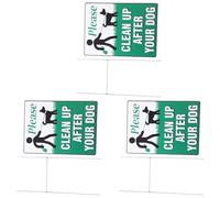 GATHINESS 3 Señales de Advertencia para Jardín y Césped Letreros de Prohibido Orinar y Excrementos de Perro Soporte en H para Patio Resistentes y Fáciles de Insertar en Suelo Color